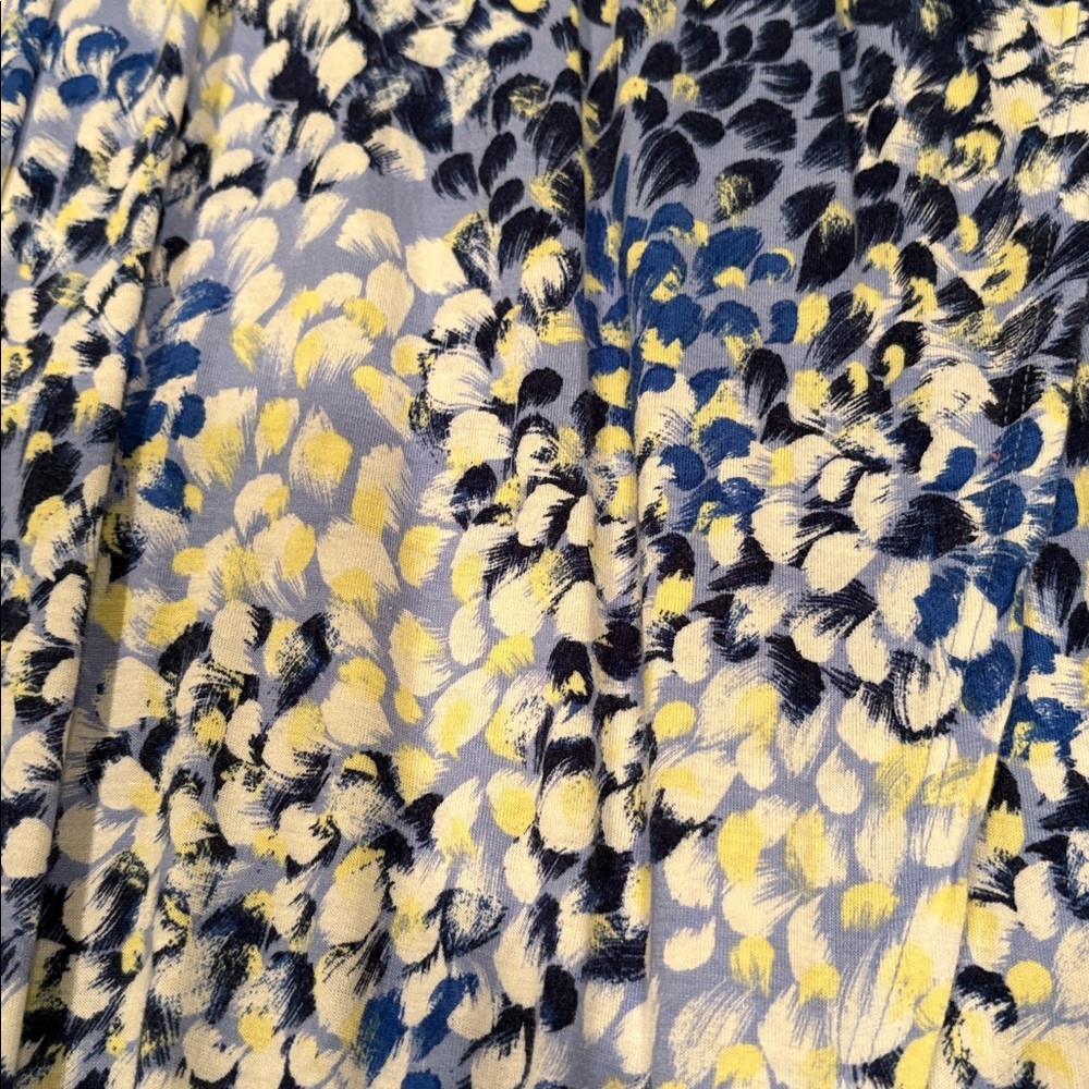 Carole Hochman Blue/White Patterned Maxi Dress, Rayon Blend, Irregular Hem, 2X - Picture 4 of 9
